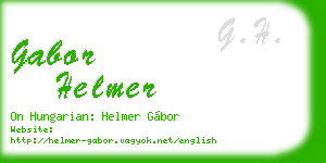 gabor helmer business card